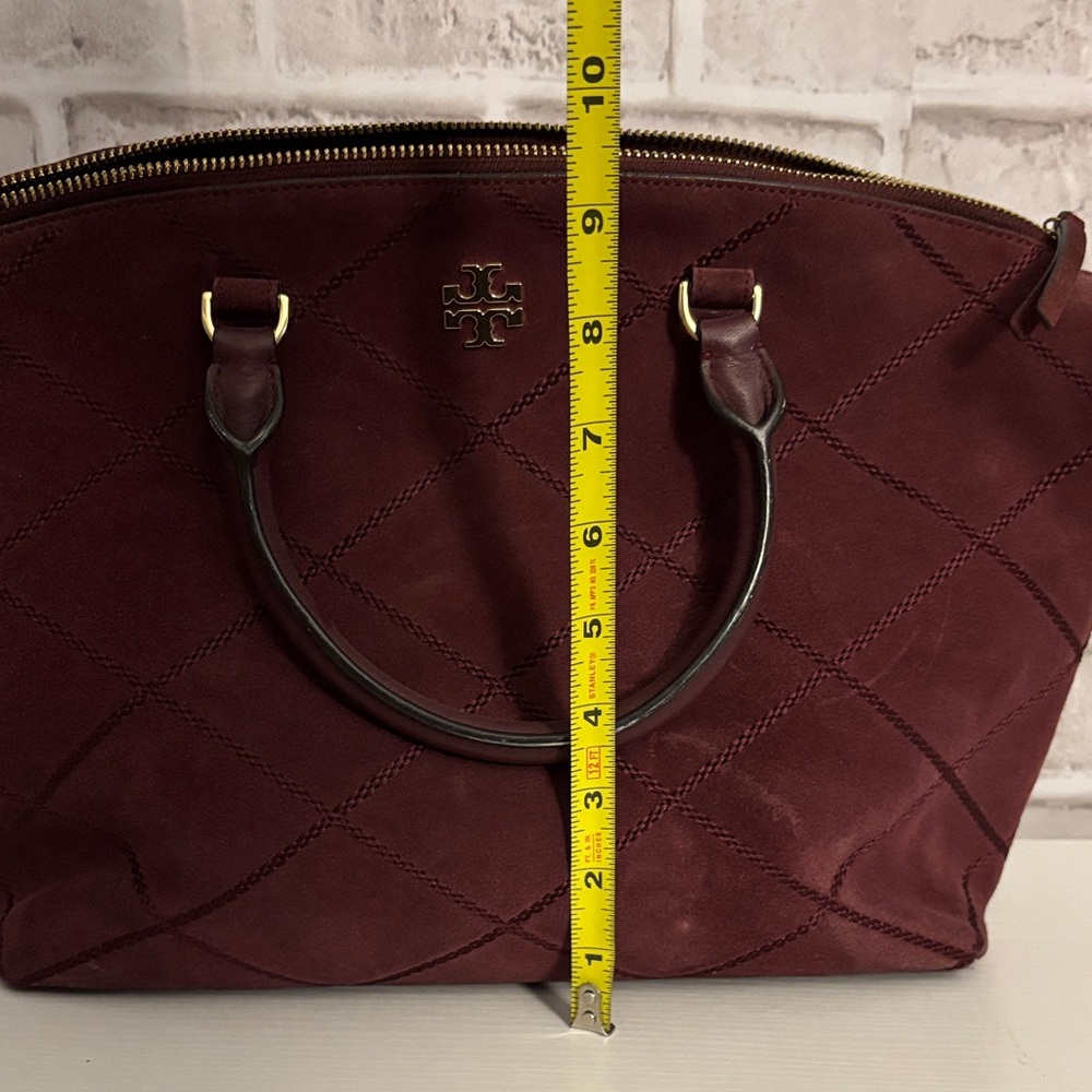 Tory Burch Suede Quilted Crossbody Bag - Picture 13 of 13
